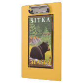 Zwart Beer in de bosbouw - Sitka, Alaska Klembord (Links)