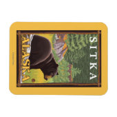 Zwart Beer in de bosbouw - Sitka, Alaska Magneet (Horizontaal)