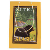 Zwart Beer in de bosbouw - Sitka, Alaska Medium Cadeauzakje (Achterkant)