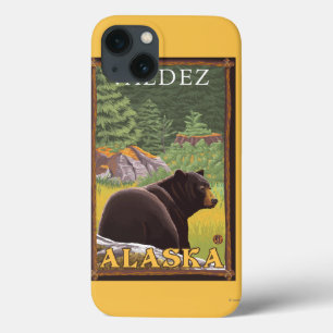 Zwart Beer in de bosbouw - Valdez, Alaska iPhone 13 Hoesje
