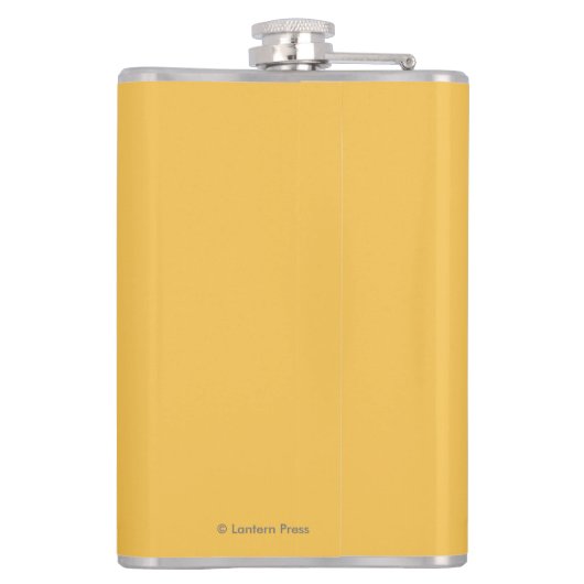 Zwart Beer in de bosbouw - Valdez, Alaska Heupfles (Achterkant)