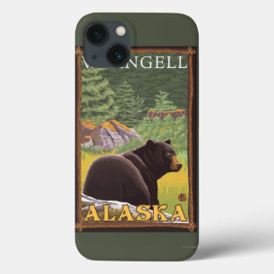 Zwart Beer in de bosbouw - Wrangell, Alaska Case-Mate iPhone Case