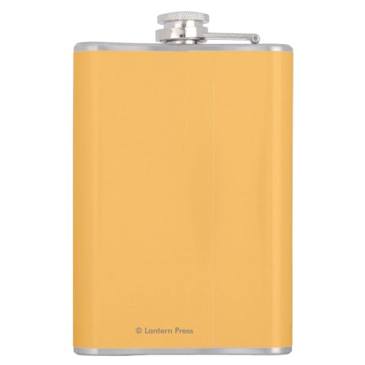 Zwart Beer in de bosbouw - Wrangell, Alaska Heupfles (Achterkant)