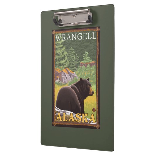 Zwart Beer in de bosbouw - Wrangell, Alaska Klembord (Links)