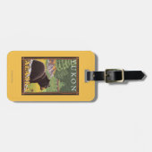 Zwart Beer in de bosbouw - Yukon, Alaska Bagagelabel (Voorkant horizontaal)