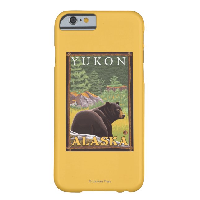Zwart Beer in de bosbouw - Yukon, Alaska Case-Mate iPhone Case (Achterkant)