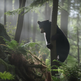 Zwart Beer in een boom Legpuzzel
