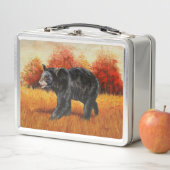 Zwart Beer in Herfstbos (In situ)