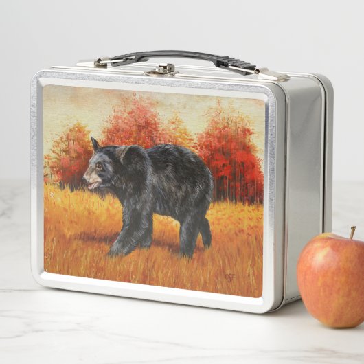 Zwart Beer in Herfstbos (In situ)