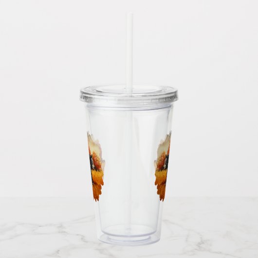 Zwart Beer in Herfstbos Acryl Drinkbeker (Rechts)