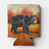 Zwart Beer in Herfstbos Blikjeskoeler (Achterkant)