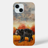 Zwart Beer in Herfstbos Case-Mate iPhone Case (Achterkant)