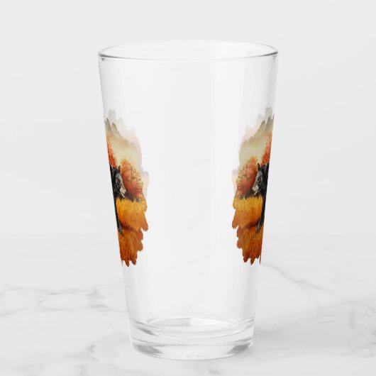 Zwart Beer in Herfstbos Glas (Rechts)