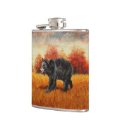 Zwart Beer in Herfstbos Heupfles (Links)