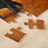 Zwart Beer in Herfstbos Legpuzzel (Zijkant)