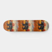 Zwart Beer in Herfstbos Persoonlijk Skateboard (Horizontaal)