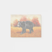 Zwart Beer in Herfstbos Post-it® Notes (Voorkant)