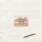 Zwart Beer in Herfstbos Post-it® Notes (Op bureau)