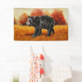 Zwart Beer in Herfstbos Spandoek (Insitu)