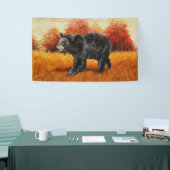 Zwart Beer in Herfstbos Spandoek (Beurs)