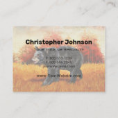 Zwart Beer in Herfstbos Visitekaartje (Achterkant)