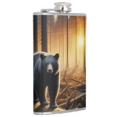 Zwart Beer in het bos Heupfles (Rechts)