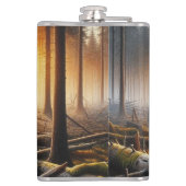 Zwart Beer in het bos Heupfles (Achterkant)