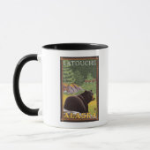 Zwart Beer in het bos - Latouche, Alaska Mok (Links)