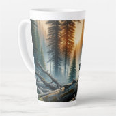 Zwart Beer in het bos Latte Mok (Linkerhoek)