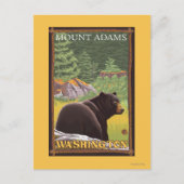 Zwart Beer in het bos - Mount Adams, Washington Briefkaart (Voorkant)