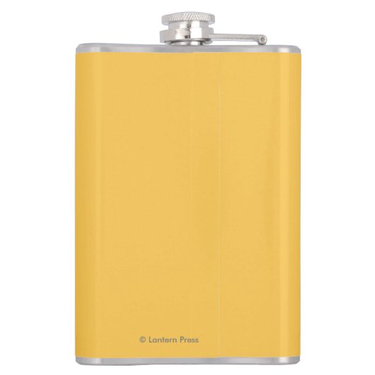 Zwart Beer in het bos - Mount Adams, Washington Heupfles (Achterkant)