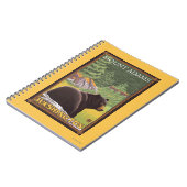 Zwart Beer in het bos - Mount Adams, Washington Notitieboek (Linkerzijde)