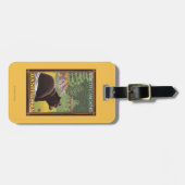 Zwart Beer in het bos - Noord-Cascades, Washington Bagagelabel (Voorkant horizontaal)