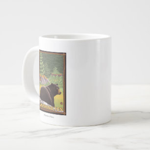 Zwart Beer in het bos - Washington Grote Koffiekop