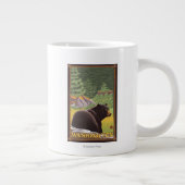 Zwart Beer in het bos - Washington Grote Koffiekop (Rechts)