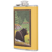 Zwart Beer in het bos - Washington Heupfles (Links)