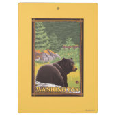 Zwart Beer in het bos - Washington Klembord (Achterkant)