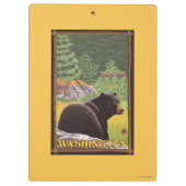 Zwart Beer in het bos - Washington Klembord (Achterkant)