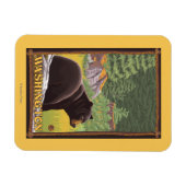 Zwart Beer in het bos - Washington Magneet (Horizontaal)