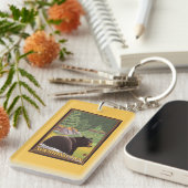 Zwart Beer in het bos - Washington Sleutelhanger (Voorkant Rechts)