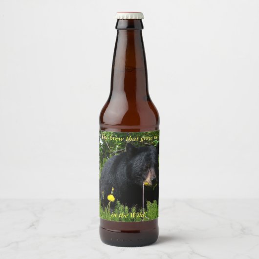 Zwart Beer in het wild Bier Etiket (Voorkant)