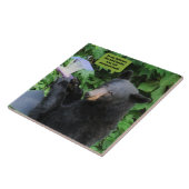 Zwart Beer - "In mijn verdediging..." Keramische t Tegeltje (Zijkant)