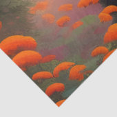 Zwart Beer in Oranje bloemen Tissuepapier (Detail)