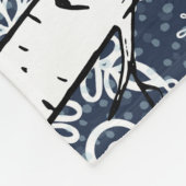 Zwart Beer in Winter Berkenbos Fleece Deken (Hoek)