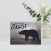 Zwart Beer in wintergroeten uit de Poconos Briefkaart (Staand voorkant)