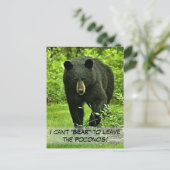 Zwart Beer: "Kan niet Beer om weg te gaan!" Briefkaart (Staand voorkant)
