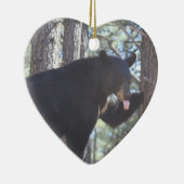 Zwart Beer Keramisch Ornament (Rechts)