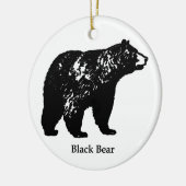 Zwart Beer Keramisch Ornament (Links)