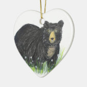 zwart beer keramisch ornament (Links)