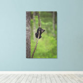 Zwart beer keuken spelen, Tennessee Canvas Afdruk (Insitu (Houten vloer))